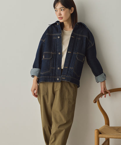 ビッグシルエット デニムジャケット[1225-9000]