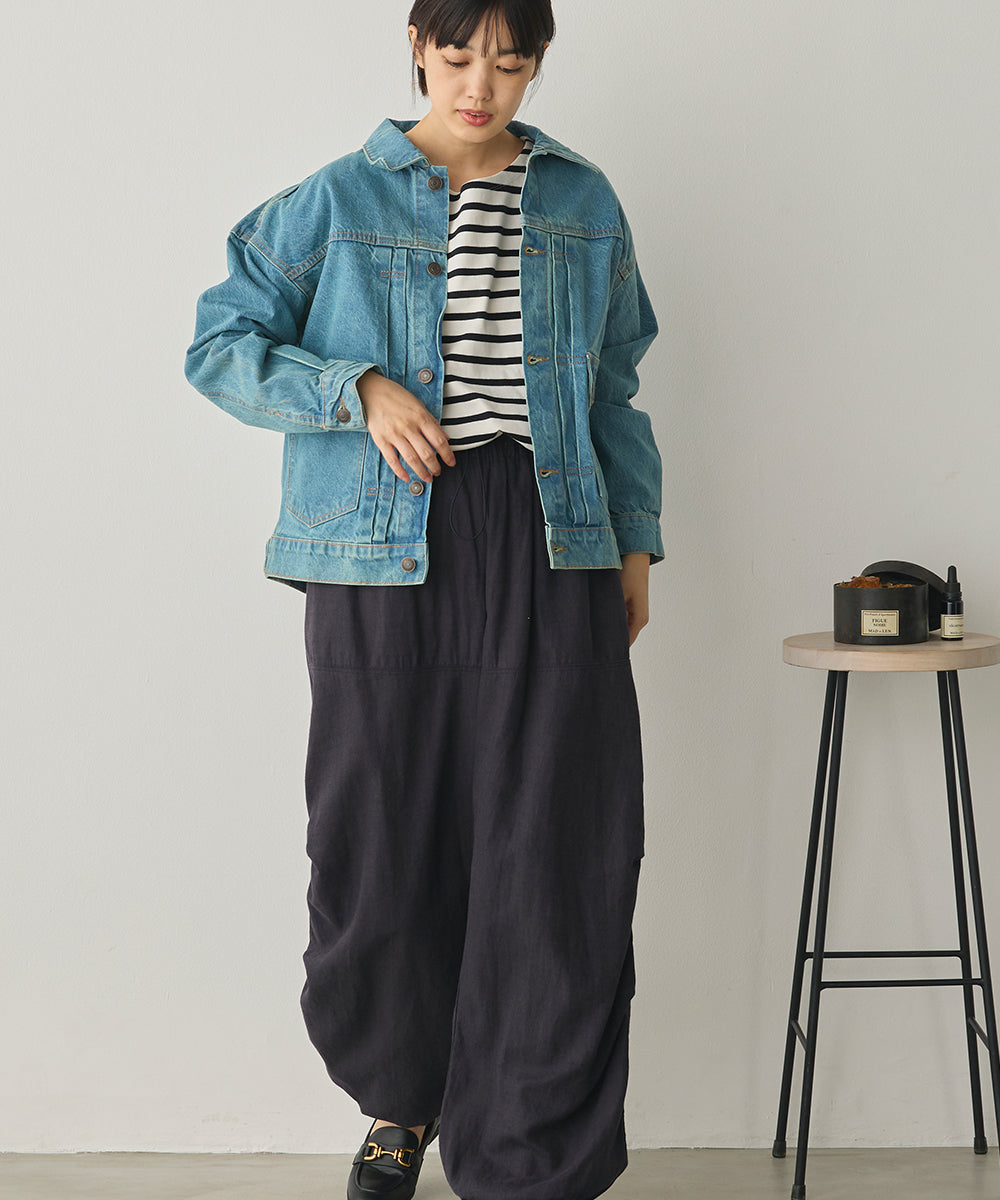 ビッグシルエット デニムジャケット[1225-9000]