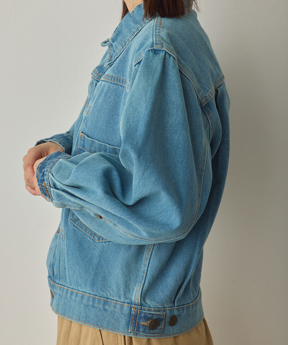 袖ボリュームデニムジャケット[1225-9001]