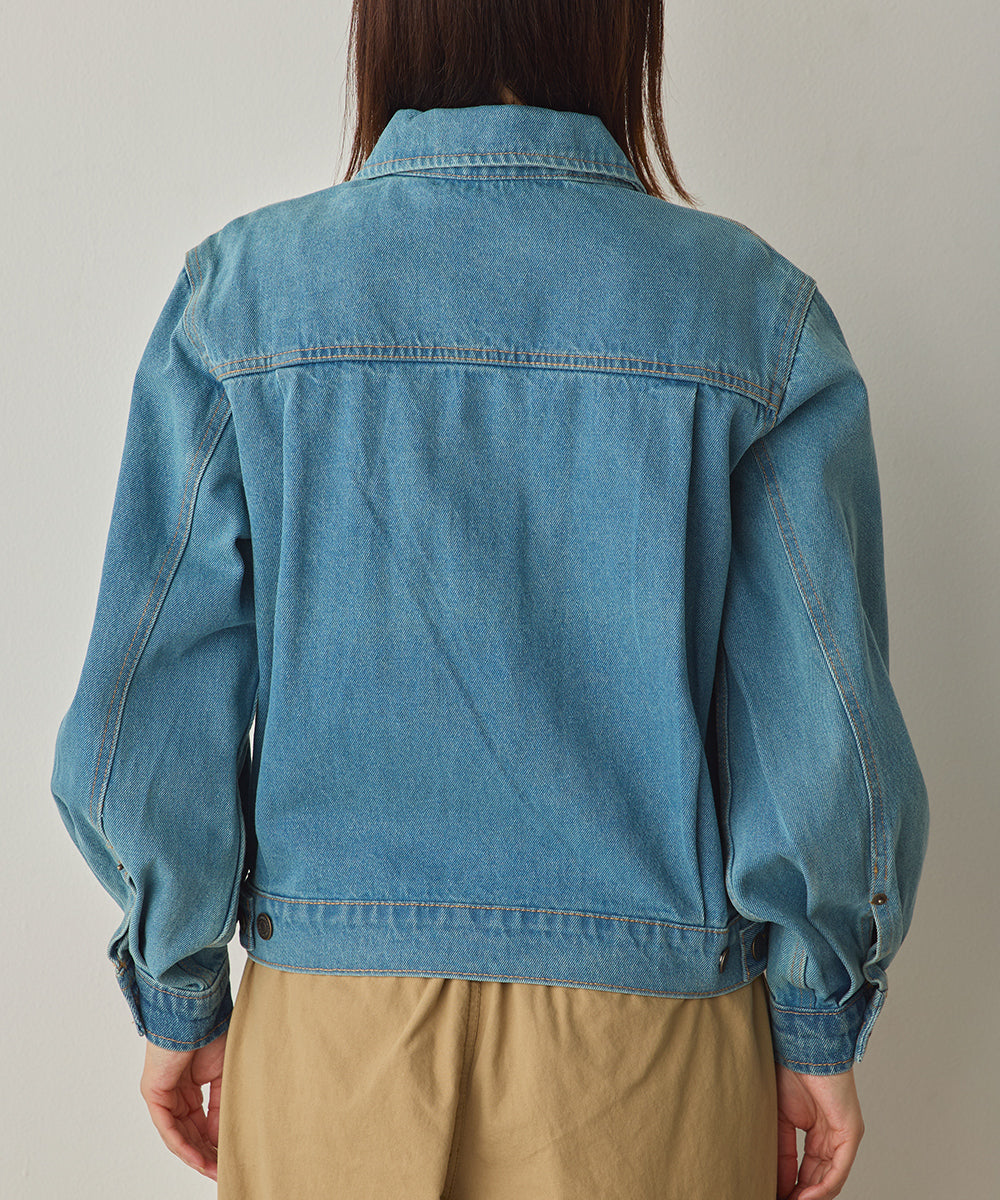 袖ボリュームデニムジャケット[1225-9001]