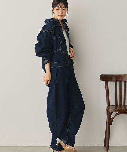 袖ボリュームデニムジャケット[1225-9001]