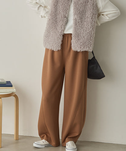 ダンボールニット切り替えカーブパンツ[1325-1014]