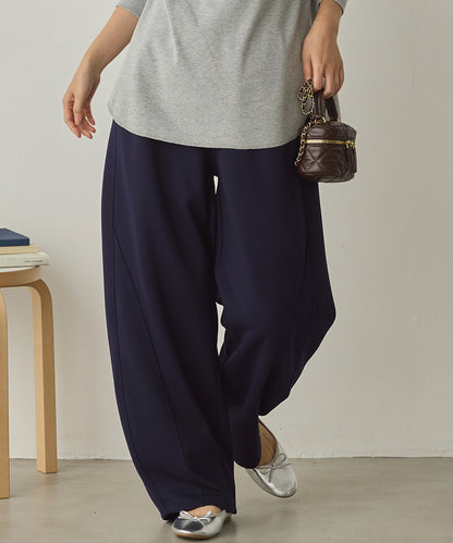 ダンボールニット切り替えカーブパンツ[1325-1014]