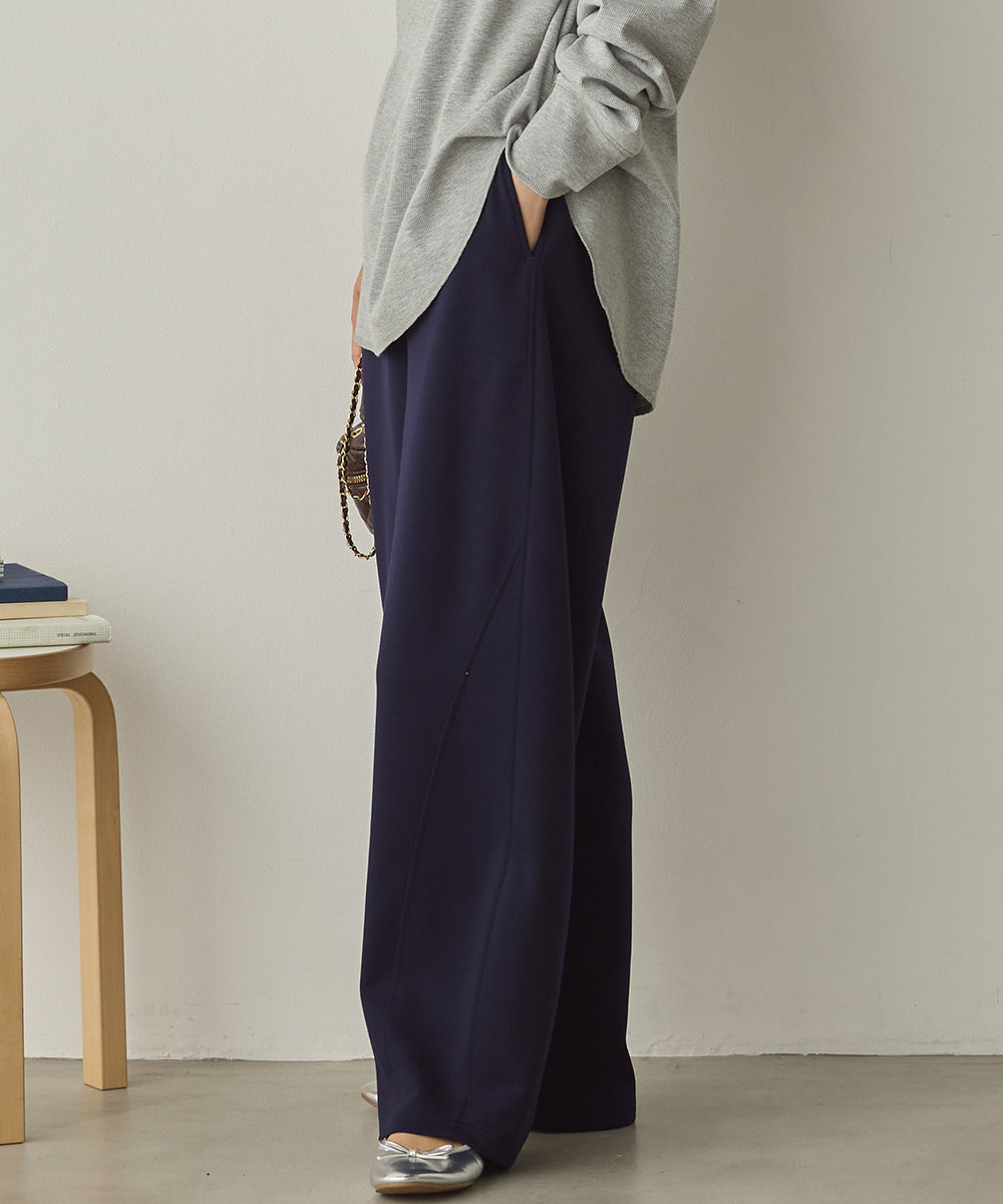 ダンボールニット切り替えカーブパンツ[1325-1014]