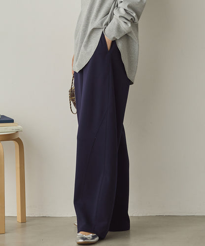 ダンボールニット切り替えカーブパンツ[1325-1014]