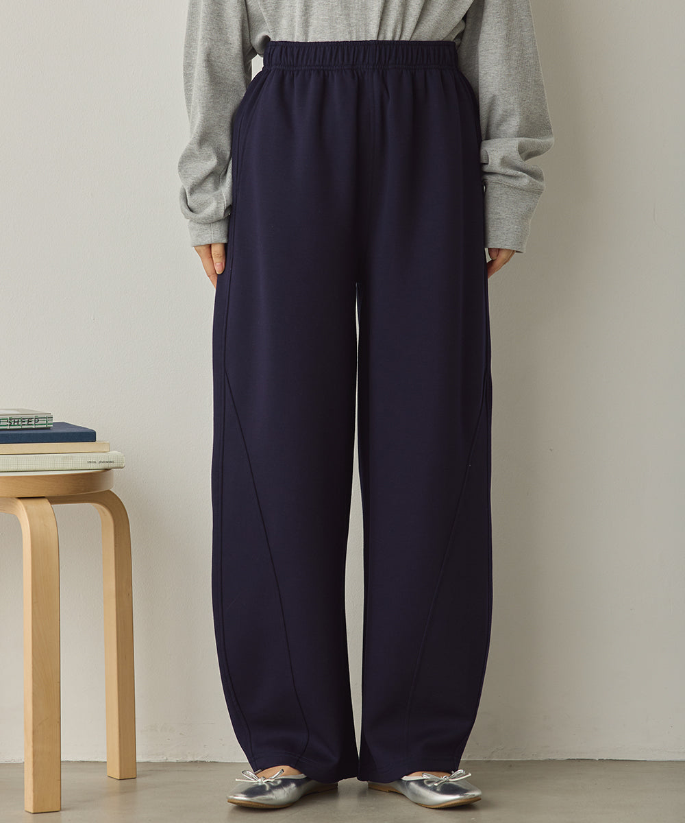 ダンボールニット切り替えカーブパンツ[1325-1014]