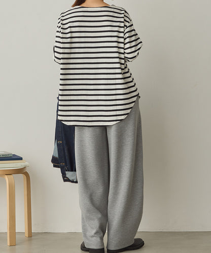 ダンボールニット切り替えカーブパンツ[1325-1014]