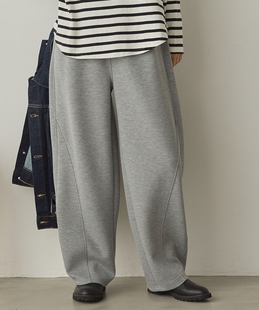 ダンボールニット切り替えカーブパンツ[1325-1014]