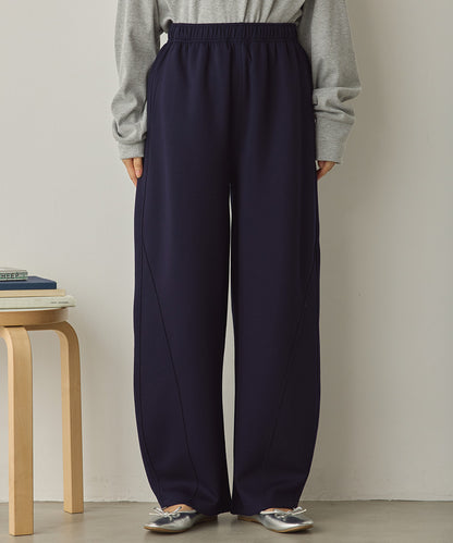 ダンボールニット切り替えカーブパンツ[1325-1014]