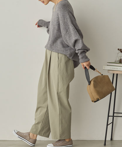 撥水シワ加工ストレッチタックパンツ[1325-1016]