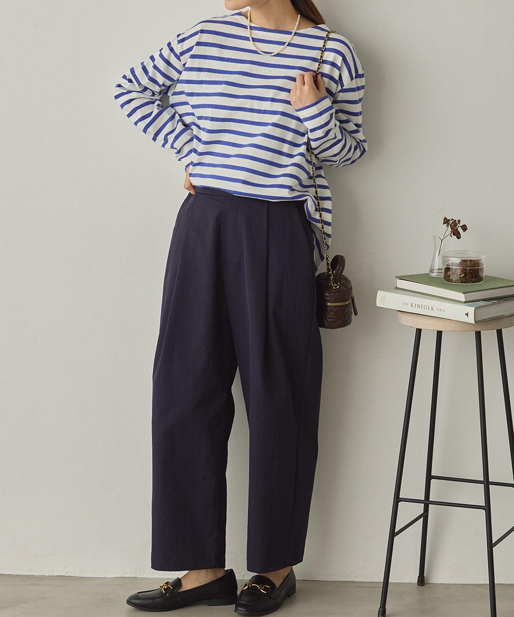 撥水シワ加工ストレッチタックパンツ[1325-1016]