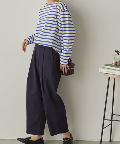 撥水シワ加工ストレッチタックパンツ[1325-1016]