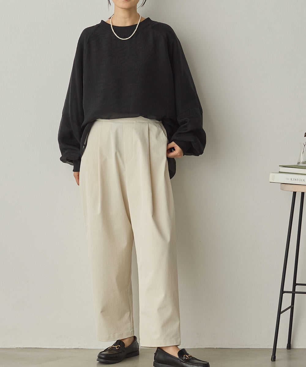 撥水シワ加工ストレッチタックパンツ[1325-1016] – Sans Souci 34＋