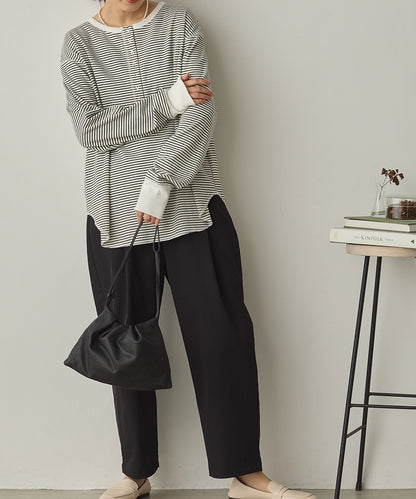 撥水シワ加工ストレッチタックパンツ[1325-1016]