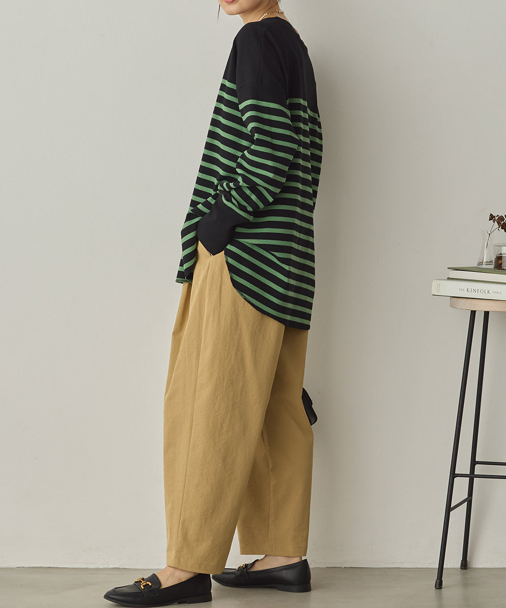 撥水シワ加工ストレッチタックパンツ[1325-1016]