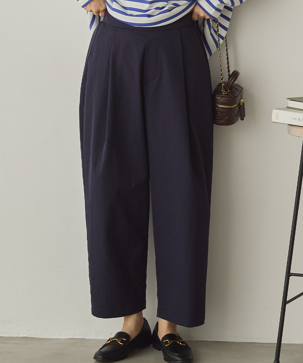 撥水シワ加工ストレッチタックパンツ[1325-1016]