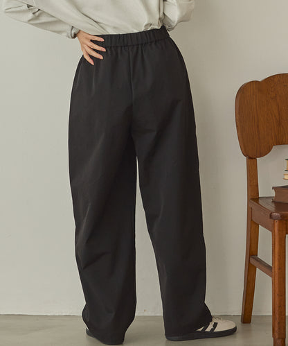 撥水シワ加工ストレッチイージーコクーンワイドパンツ[1325-1018]