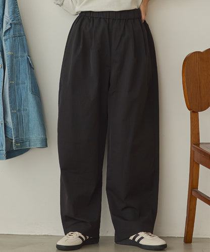 撥水シワ加工ストレッチイージーコクーンワイドパンツ[1325-1018]