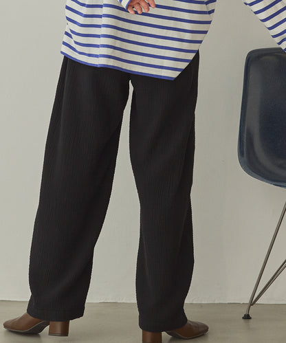 ダブルガーゼ製品洗いイージーバレルパンツ[1325-1020]