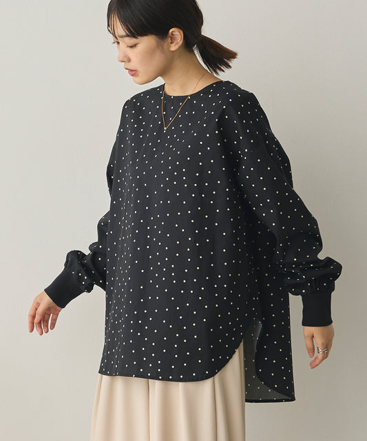製品洗いブロードボリューム袖ブラウス[1325-4104]