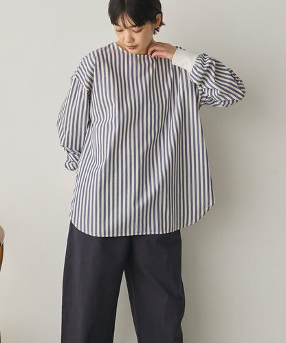 製品洗いブロードボリューム袖ブラウス[1325-4104]