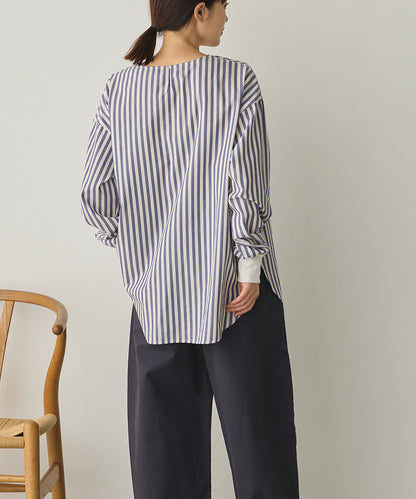 製品洗いブロードボリューム袖ブラウス[1325-4104]