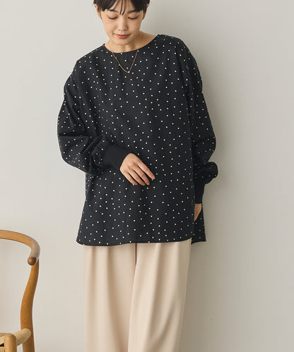 製品洗いブロードボリューム袖ブラウス[1325-4104]