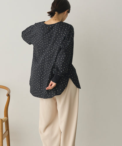 製品洗いブロードボリューム袖ブラウス[1325-4104]