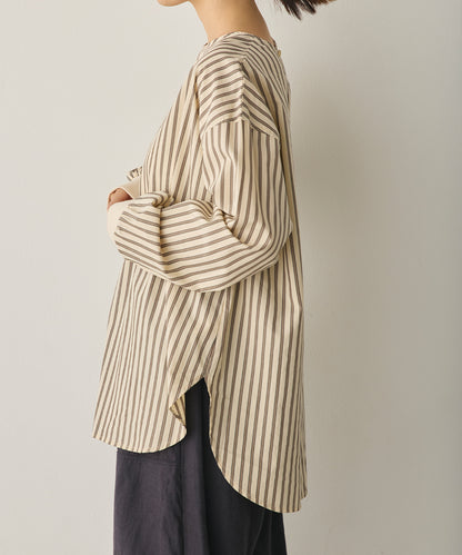 製品洗いブロードボリューム袖ブラウス[1325-4104]