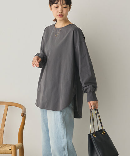 製品洗いブロードボリューム袖ブラウス[1325-4104]