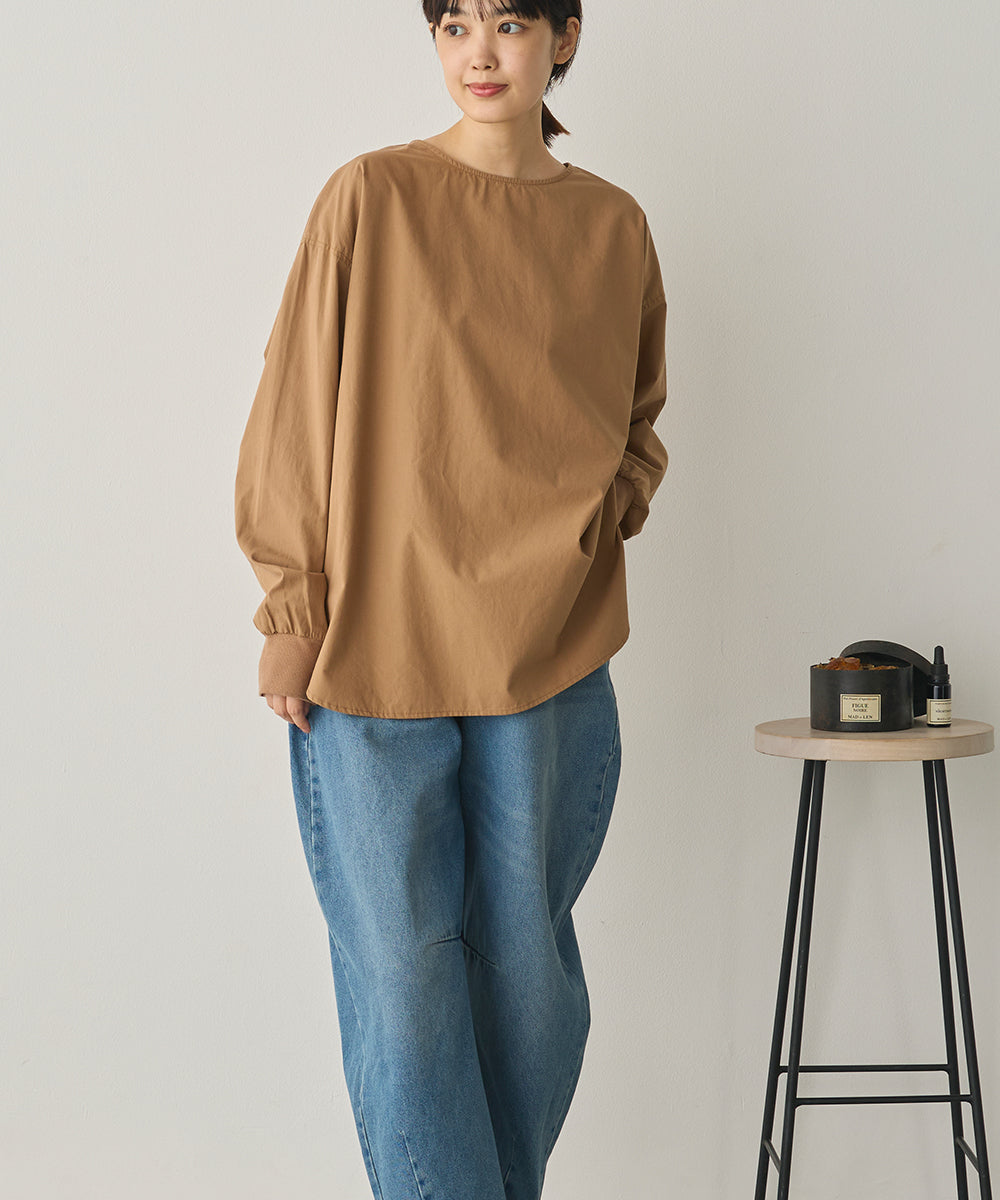 製品洗いブロードボリューム袖ブラウス[1325-4104]