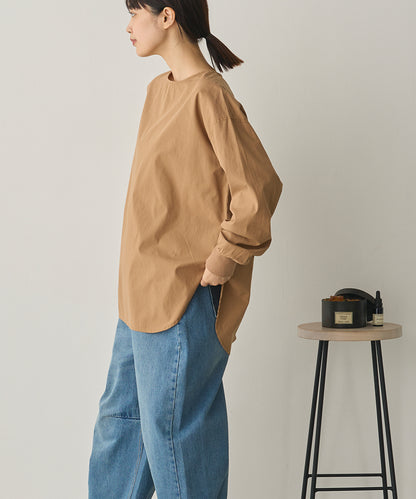 製品洗いブロードボリューム袖ブラウス[1325-4104]