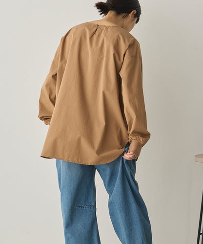 製品洗いブロードボリューム袖ブラウス[1325-4104]