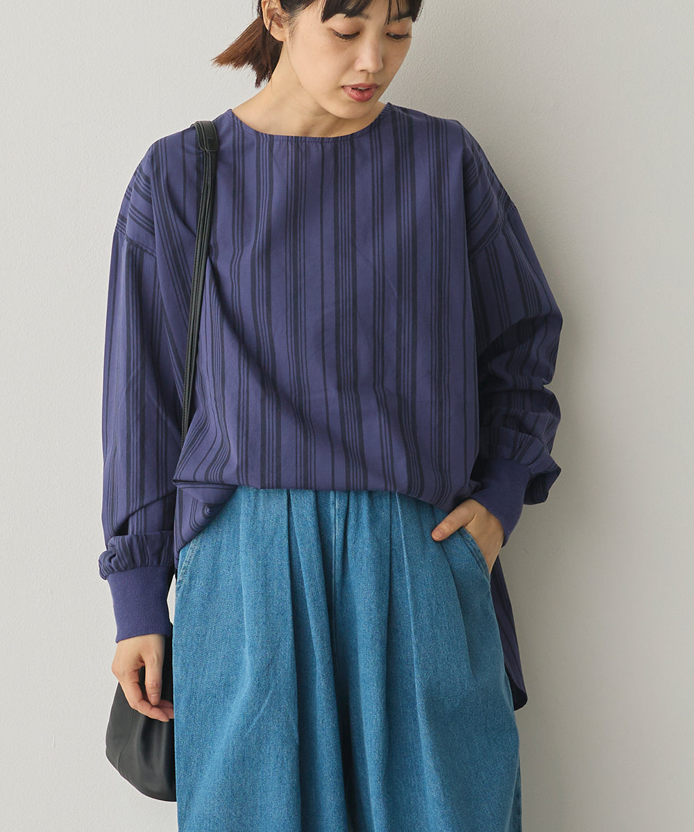 製品洗いブロードボリューム袖ブラウス[1325-4104]