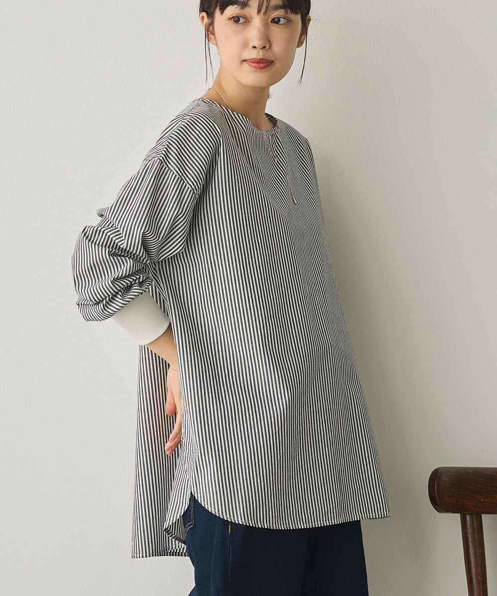 製品洗いブロードボリューム袖ブラウス[1325-4104]