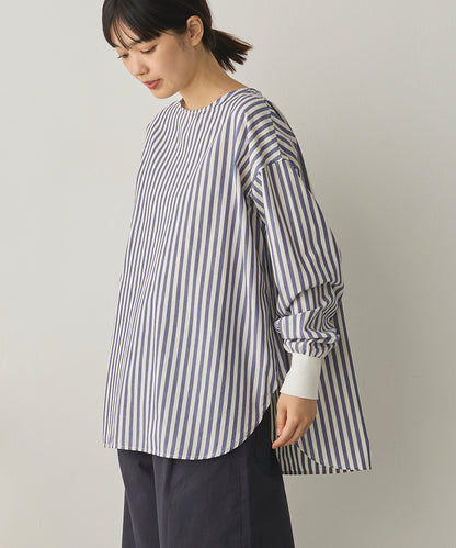 製品洗いブロードボリューム袖ブラウス[1325-4104]