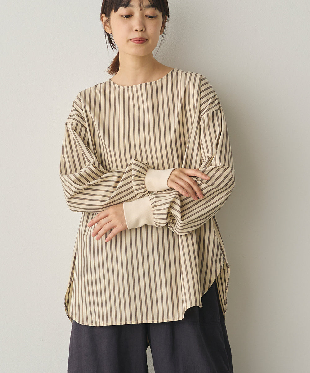 製品洗いブロードボリューム袖ブラウス[1325-4104]