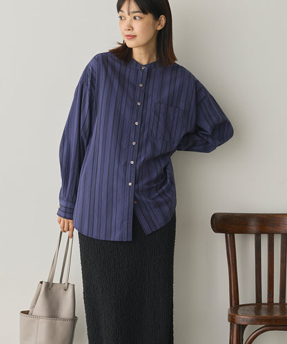 製品洗いブロードバンドカラー長袖シャツ[1325-4103]