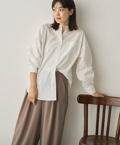 製品洗いブロードバンドカラー長袖シャツ[1325-4103]