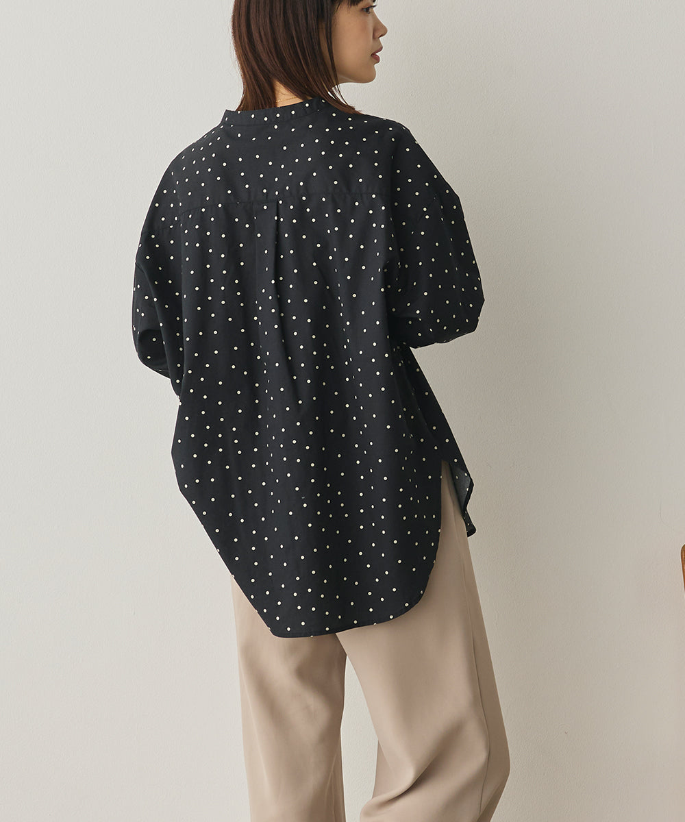 製品洗いブロードバンドカラー長袖シャツ[1325-4103]