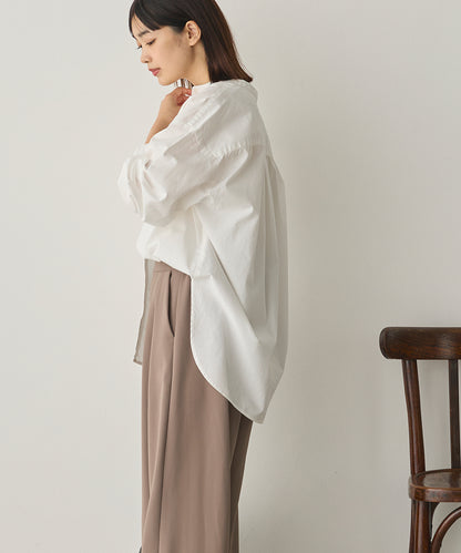 製品洗いブロードバンドカラー長袖シャツ[1325-4103]