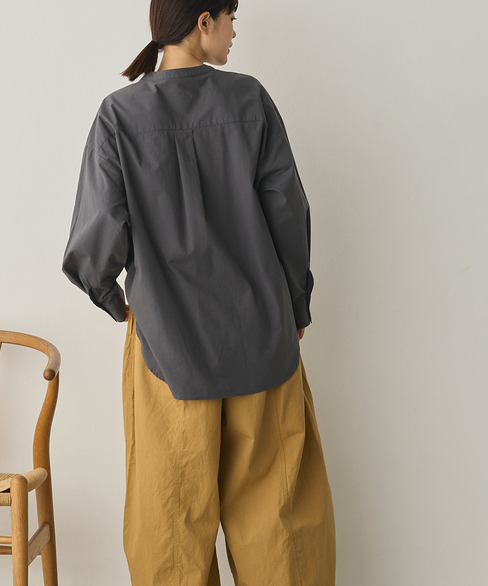 製品洗いブロードバンドカラー長袖シャツ[1325-4103]