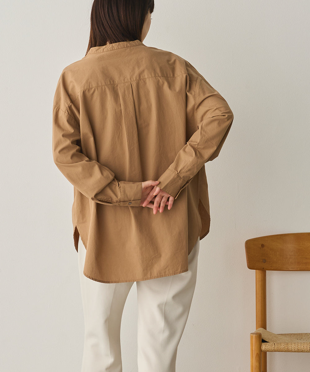 製品洗いブロードバンドカラー長袖シャツ[1325-4103]