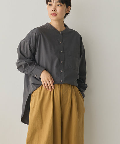 製品洗いブロードバンドカラー長袖シャツ[1325-4103]