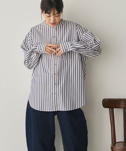 製品洗いブロードバンドカラー長袖シャツ[1325-4103]