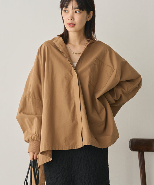 製品洗いブロード袖口リブBIGシャツ[1325-4105]