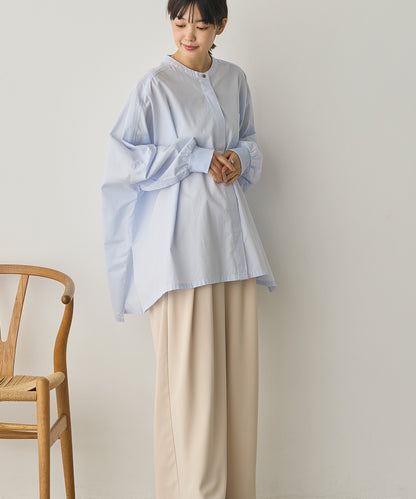 製品洗いブロード袖口リブBIGシャツ[1325-4105]