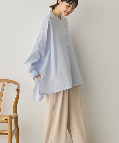 製品洗いブロード袖口リブBIGシャツ[1325-4105]