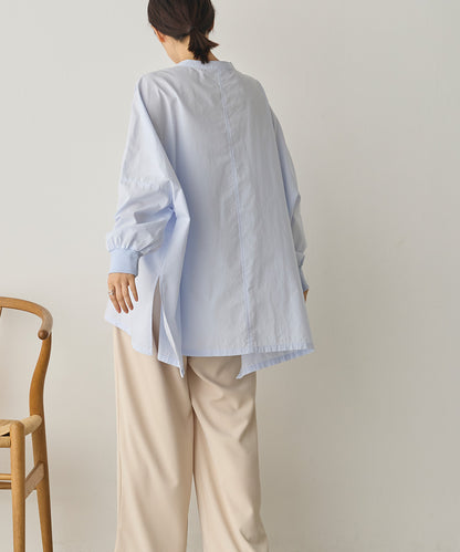 製品洗いブロード袖口リブBIGシャツ[1325-4105]