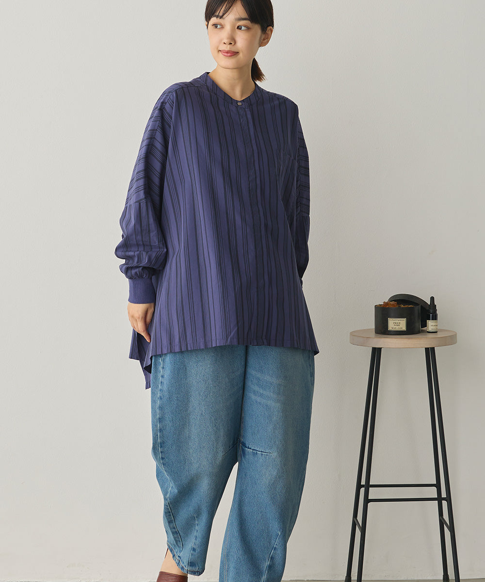 製品洗いブロード袖口リブBIGシャツ[1325-4105]